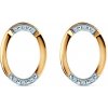 Náušnice kruhy SAVICKI: zlaté, diamanty - SAVE71771 Y S