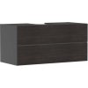 Hansgrohe Xevolos E Umývadlová skrinka 118x56x55 cm, 2 zásuvky, matná sivá/tmavý dub 54195730-HG