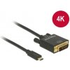 Delock Kabel USB Type-C™ samec > DVI 24+1 samec (DP Alt Mód) 4K 30 Hz 2 m černý