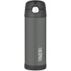 Thermos Dětská termoska s brčkem - černá