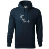 EKG bouldering - Mikina pánska Cape s kapucňou - 4XL ( Tmavomodrá (veľmi tmavá - skoro čierna) )