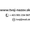 ELIART Nálepka na auto - Kontaktné údaje| Vlastný text Veľkosť dlhšej strany: 45 cm, Zarovnanie: V pravo