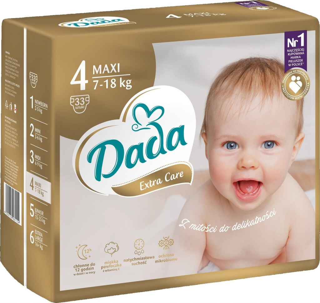 DADA EXTRA CARE 4 MAXI 7-16 Kg 33 KS