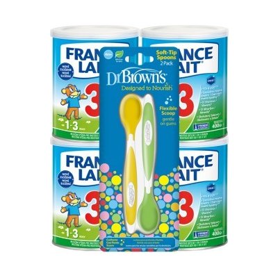 France Lait 3 4 x 400 g + 2 lyžičky