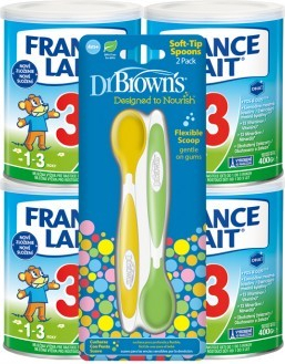 France Lait 3 4 x 400 g + 2 lyžičky