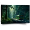 Sablio Obraz Zelený autobus v lese - 60x40 cm