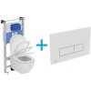 Ideal Standard Tesi WC Set - Závesné WC AQUABLADE s inštalačným systémom ProSys, ovládacie tlačidlo biele, sedátko so SoftClose
