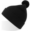Atlantis Headwear Čepice s bambulí Kid Wind-S Pompom, pletená, dětská COT33031300299-black Černá UNI