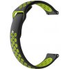 BStrap Silicone Sport remienok na Garmin Venu 2 Plus, black/green (SXI001C0109)