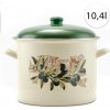 Perfect Home 14834 Smaltovaný hrniec 26cm,10,4l + pokrievka, biely, oliva