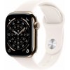 Apple Watch Series 11 Cellular 42 mm Zlatý titán so svetlo červeným športovým remienkom – S/M MF8W4WF/A