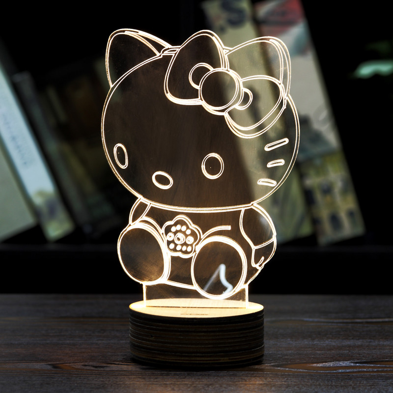 Beling detská lampa, Hello Kitty , 7 farebná S431