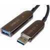 PremiumCord USB 3.0 + 2.0 AOC kabel A/M - A/F 10m ku3fiber10