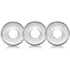 Oxballs Ringer 3-Pack Clear, sada 3 ks elastických erekčných krúžkov