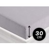 Froté napínacie prestieradlo na vysoký matrac FR-028 Svetlo sivé 180 x 220 - výška 30 cm