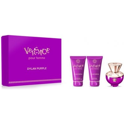 Versace Dylan Purple pour Femme Darčeková sada dámska parfumovaná voda 50 ml, telové mlieko 50 ml a sprchový gél 50 ml