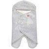 Zavinovačka Babynomade® Double Fleece Beaba Heather Grey White dvojvrstvová extra teplá sivá od 0-6 mes