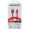 Swissten 71527301 USB/Micro USB, 3m, červený