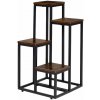 ModernHome ME-ATS18 Stojan na kvety 67 cm, 4 police, tmavé drevo