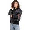 Alpha Industries MA-1 OS METALLIC Wmn Black dámska zimná bunda Farba: čierna, Veľkosť: XL