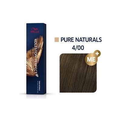 Wella Professionals Koleston Perfect Me+ Pure Naturals profesionálna permanentná farba na vlasy 4/00 60 ml