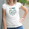 Dámske tričko s potlačou I love sport Biela XS