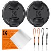 K&F Concept K&F 58mm Snap-On Center Pinch Lens Cap 7 in 1 s Anti-Loss Keeper Leash Compatible s Nikon, Canon, Sony, Fujifilm Camera Lenses