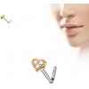 Steel Edge Piercing do nosa SENOL598 Farba: Rose gold