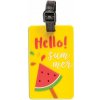Cestovná menovka na kufor Worldpack Hello Summer - Žltá