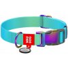 Waudog gradient nylon dog collar with QR code, blue , size M