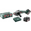 Uhlová brúska Metabo W 18 L 9-125 Quick + 2xAku 5,2Ah + metaBOX 165 L