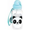 Modrá detská fľaša so slamkou Rex London Miko The Panda, 500 ml