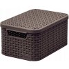 CURVER úložný box RATTAN S, 29,1 x 19,8 x 14,2 cm, hnedý, 03617-210