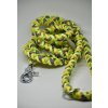 CordyDog Vodítko Double klasik (paracord) žlto-zelené 1,5m/15mm