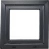 Plastové okno ARON 2.0 OS1 RAL7016/biela 60x60 cm Ľ