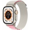 AppleKing nylonový remienok alpský ťah pre Apple Watch Ultra 49mm / 46mm / 45mm / 44mm / 42mm - béžovo-ružový - možnosť vrátiť tovar ZADARMO do 30tich dní