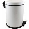 Kôš odpadkový kovový pedálový 5L biely