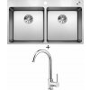 Blanco ANDANO 400/400-IF/A nerez hodvábny lesk s excentrom PushControl 525249 + Deante ASTER BCA 062M chróm