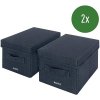 Leitz úložný box s vekom 19 x 28.5 x 16 cm tmavosivá