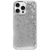 AppleKing kryt s plávajúcimi flitrami pre iPhone 16 Pro Max - strieborný - možnosť vrátiť tovar ZADARMO do 30tich dní