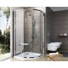 Ravak Pivot - Štvrťkruhový sprchový kút PSKK3-80, 77-80 cm, satin/číre sklo 37644U00Z1