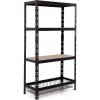 Policový regál s drôteným košom Trestles RNDU-KUI 1800x900x400, nosnosť 575 kg, 3 police, 1 kôš, čierny