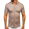 Bolf pánska košeľa s krátkymi rukávmi 2005 hnedá