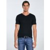 BIG STAR PÁNSKE TRIČKO S VÝSTRIHOM DO V (V-NECK) ZÁKLADNÉ ČIERNE M