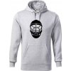 Florbal maska - Mikina pánska Cape s kapucňou - 2XL ( Svetlosivý melír )