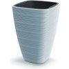 Prosperplast Plastový květináč Venas Square světle šedý, variant 38,8 cm
