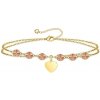 Swarovski e. dámsky zlatý náramok so srdiečkom Have Love, rose gold seb5906