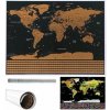 Veľká stieracia mapa sveta s vlajkami Deluxe 82 x 59 cm bez príslušenstva
