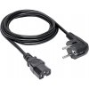 Akyga napájací prepojovací kábel [1x DE schuko zástrčka - 1x zásuvka C15] 1.8 m čierna; AK-UP-08