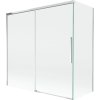 Mexen Rox sprchový paraván 2-krídlový zasúvací 160 + 70 x 150 cm, transparentný, biely - 8C9-160-070-20-00